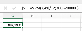 formule excel simulateur rendement